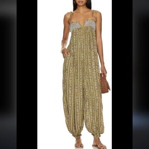 NEW Intimately Free People Rule the World Fern Combo maxi Romper jumpsuit S